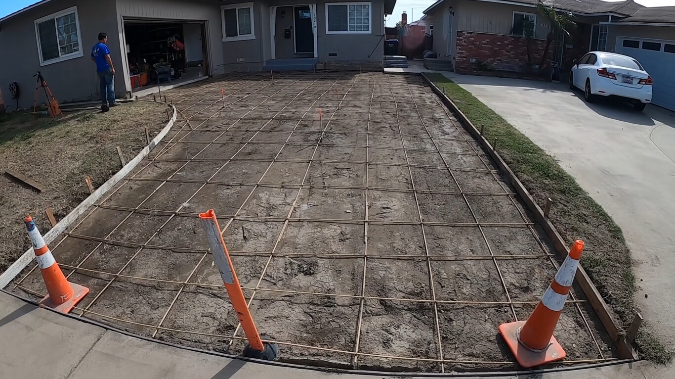 Precision concrete foundation with rebar grid installation in Moorpark