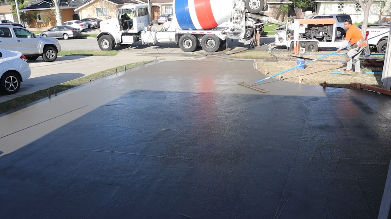 Professional concrete driveway installation in Moorpark with precision finishing
